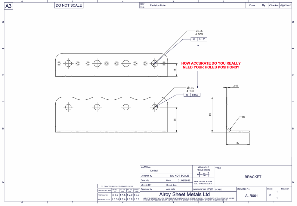 Accurate fabrication specifications 1 - Alroys